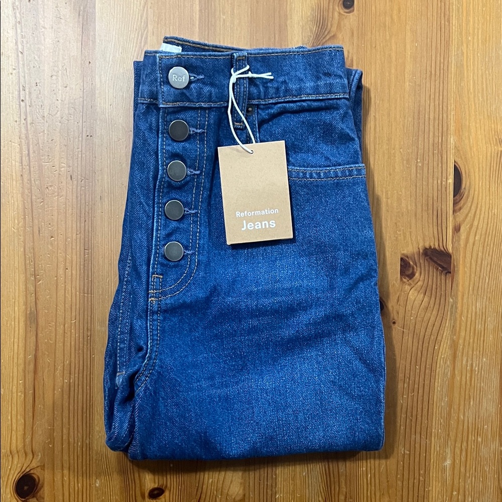 NWT Reformation Cynthia High Rise Straight Jeans Size 24